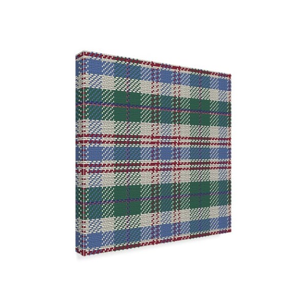 Sher Sester 'Green Plaid Lodge Pattern' Canvas Art,18x18